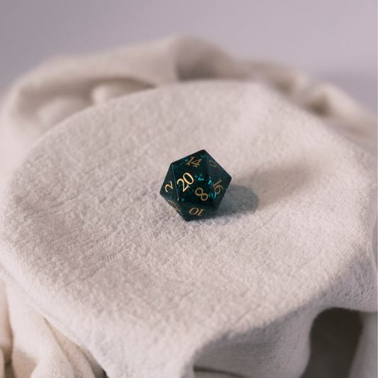 Verdant Relic - Green Glass D&D Dice Set
